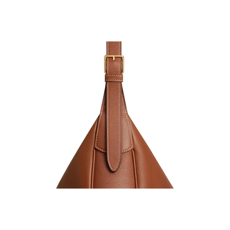 CELINE Soft Calfskin Handbag, Shoulder Bag Women's Brown-3