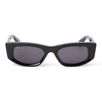 OFF WHITE Acetate Irregular Shape Sunglasses Unisex Black