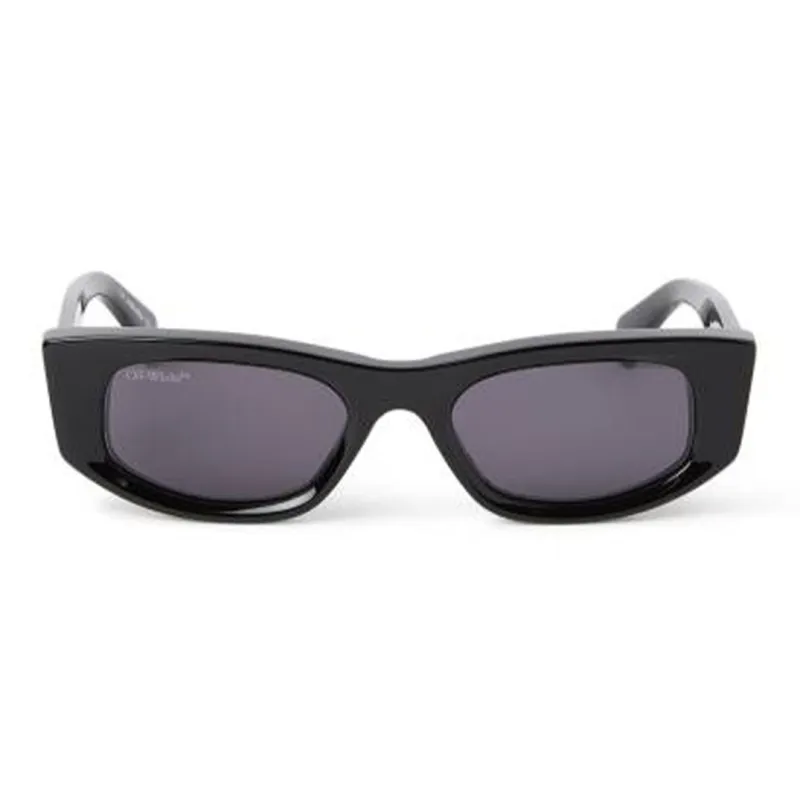 OFF WHITE Acetate Irregular Shape Sunglasses Unisex Black-0