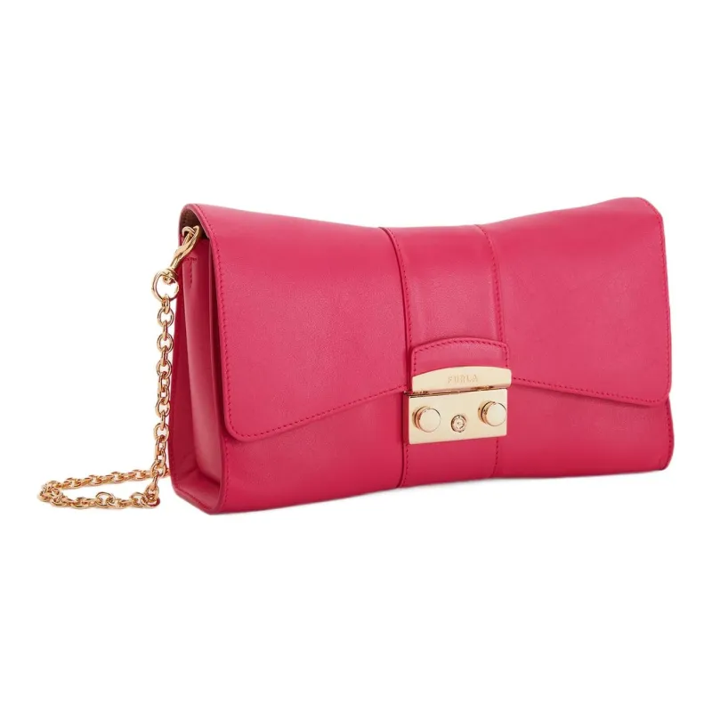 Furla Smooth Calf Leather Crossbody Bag Shoulder Bag Women's Pink-1