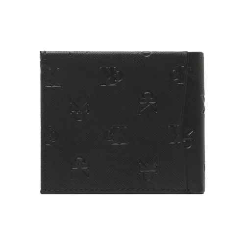 CALVIN KLEIN Artificial Leather Wallet Large Size Men's Black