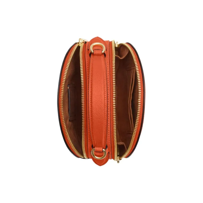 COACH Canteen Leather Handbag, Shoulder Bag, Crossbody Bag Trumpets Women's Orange-2