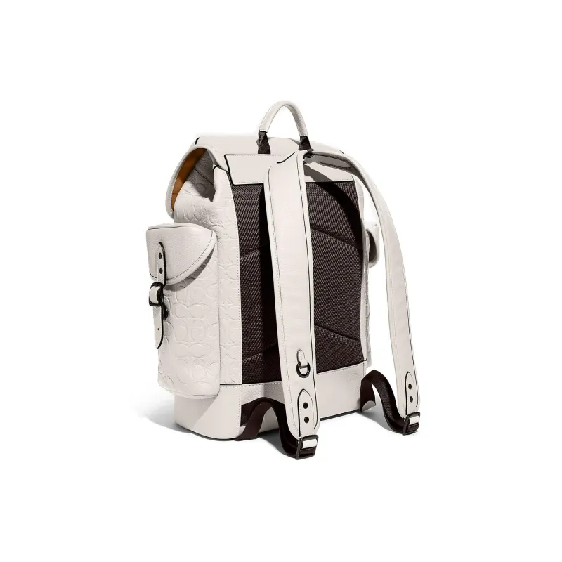 COACH Hitch Cow Leather Backpack Tubas Women's White-2