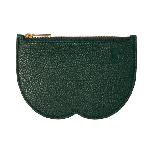 Burberry Calfskin Storage Bag Small Size Women's Vine Green
