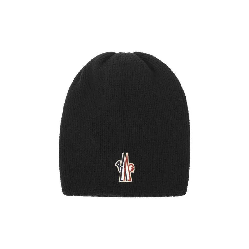 Moncler Grenoble Logo appliqué Virgin wool Beanie-0