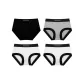 4 Pack (2 White+Gray+Black)