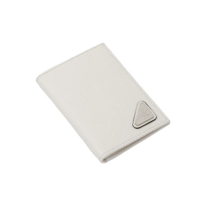 PRADA Saffiano Leather Card Holder Regular Men's White-1