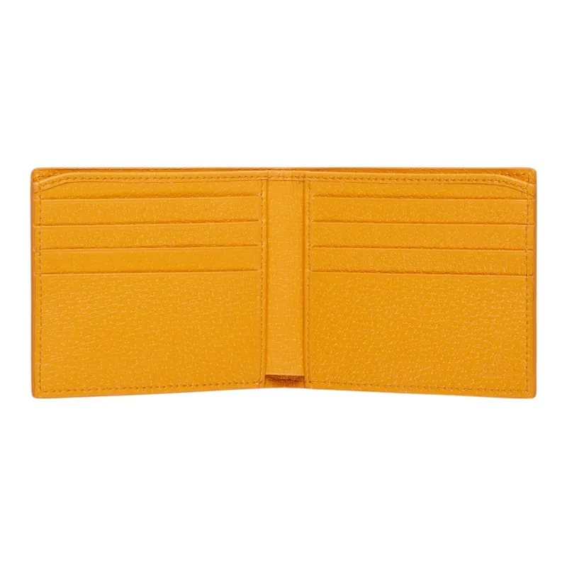 GUCCI Canvas With Leather Trim Wallet Regular Men's Yellow/Brown-1