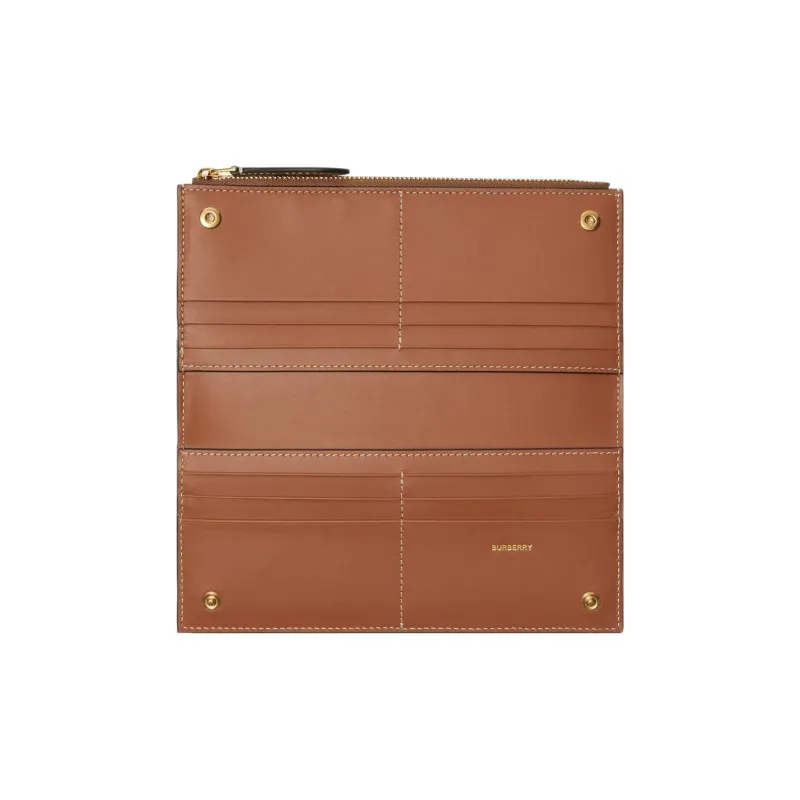 Burberry Polyurethane Wallet Large Size Women's Archive Beige-2