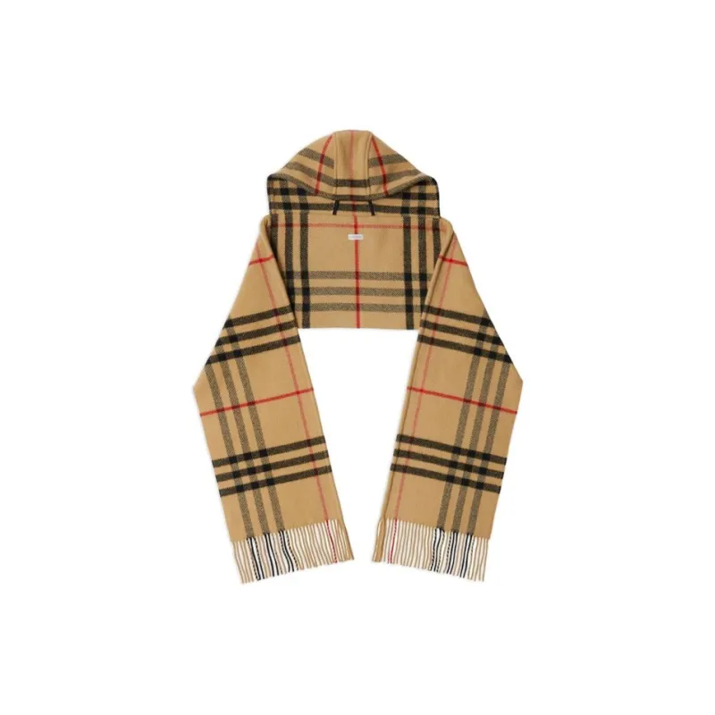 Burberry Checked Fringed Edge Scarf-0