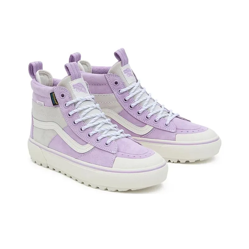 Vans SK8 MTE 2 Cushioning Wear Resistant High Top Skateboard Shoes Unisex Purple Gray-3