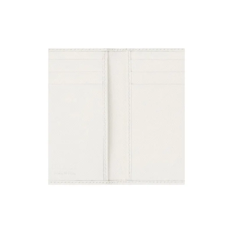 PRADA Saffiano Leather Card Holder Regular Men's White-4