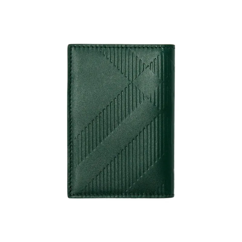 Burberry Calfskin Card Holder Men's Vine Green-1
