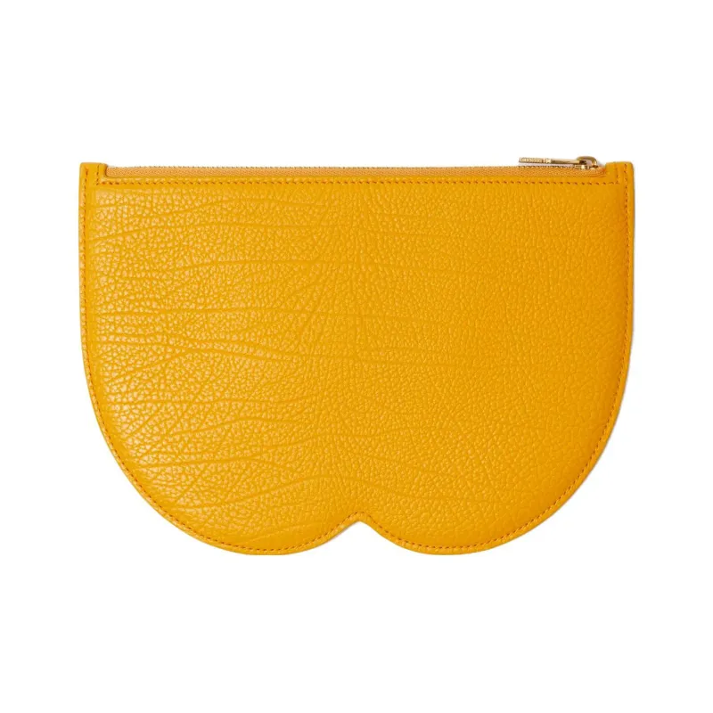Burberry Calfskin Storage Bag Large Size Women's Touch Me Not Yellow-1