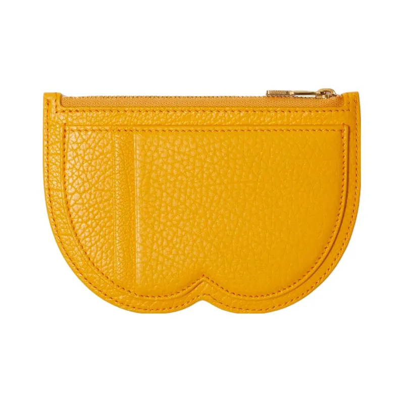 Burberry Calfskin Storage Bag Small Size Women's Touch Me Not Yellow-1