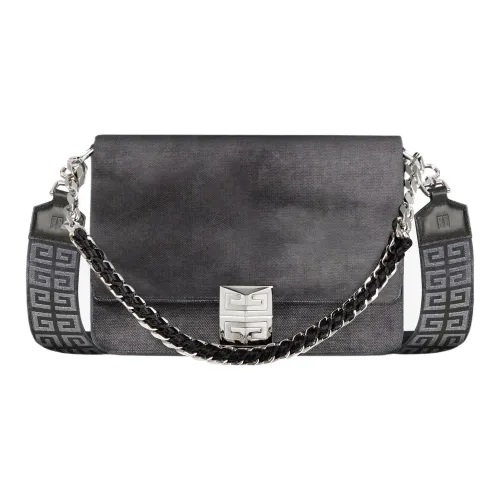 Givenchy Denim Shoulder Bag Crossbody Bag Medium Size Women's Dark Gray