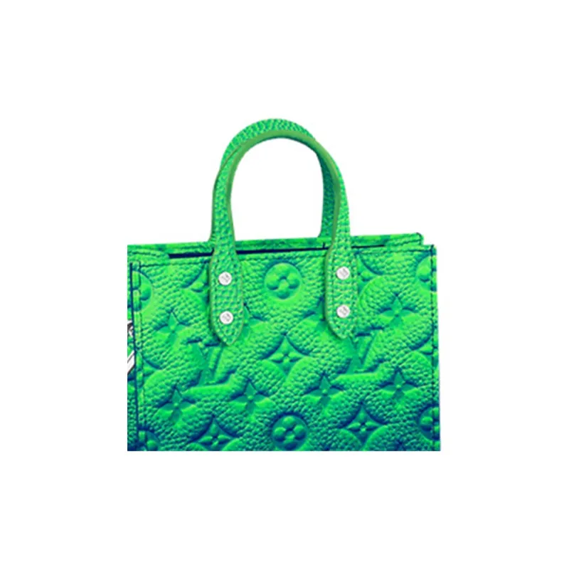 LOUIS VUITTON Sac Plat Xs Taurillon Illusion Blue/Green-4