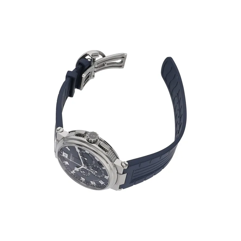 BREGUET Automatic Mechanical Movement Men's Watches Watch 42.3mm Blue Dial Titanium Watch Case Rubber Strap-3