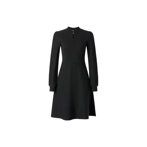 JZ. ANNAKRO Long-Sleeved Dresses Women's Plain Black