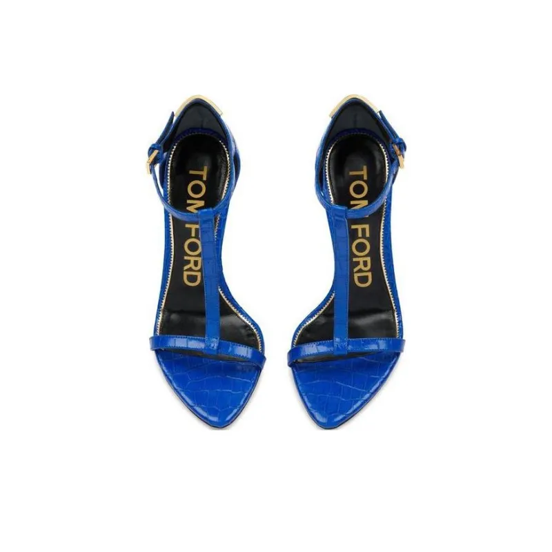 TOM FORD One Strap Sandals 10.5cm Women's Blue-3