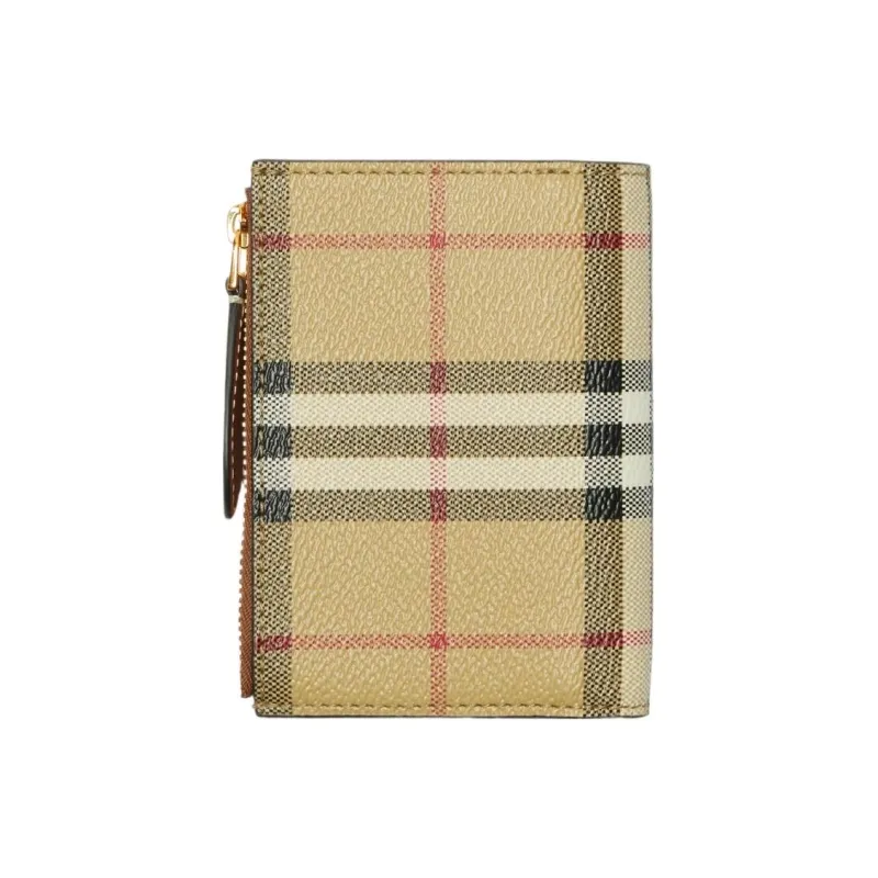 Burberry Polyurethane Wallet Small Size Women's Archive Beige-1