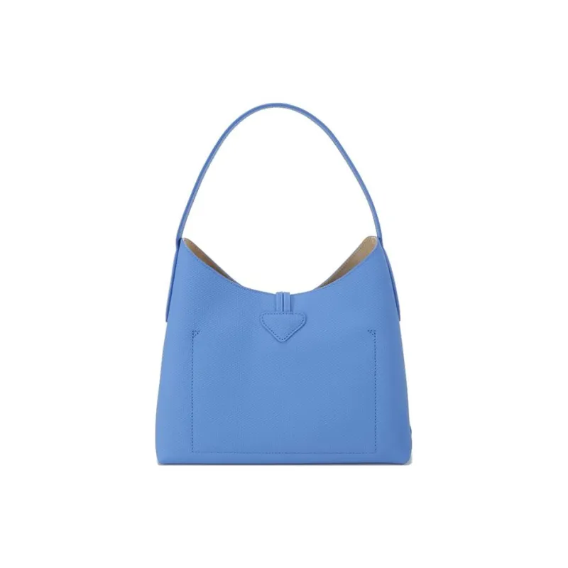 LONGCHAMP Roseau Cow Leather Shoulder Bag, Handbag, Shoulder Bag Medium Size Women's Royal Blue-3