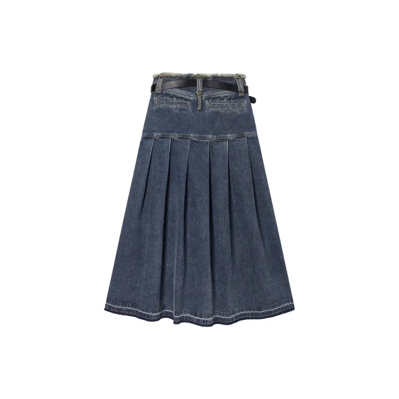 EPTISON WOMAN Denim Long Skirts Women's Denim Blue-1