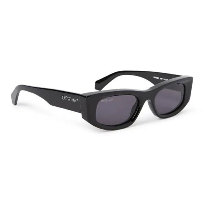 OFF WHITE Acetate Irregular Shape Sunglasses Unisex Black-1