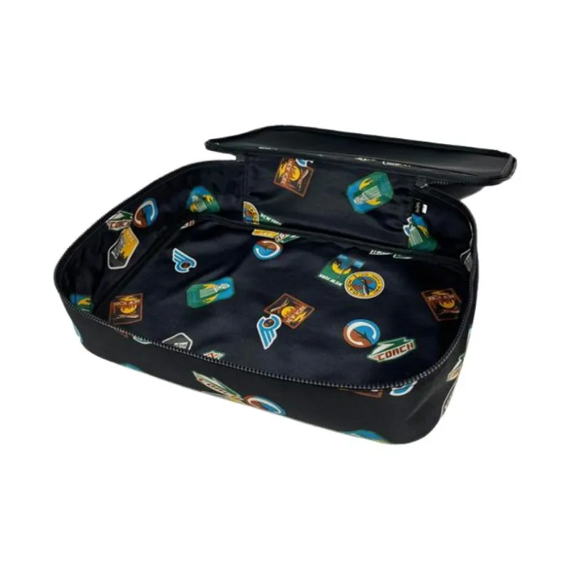 COACH Nylon And Leather Travel Bag Unisex Black-2