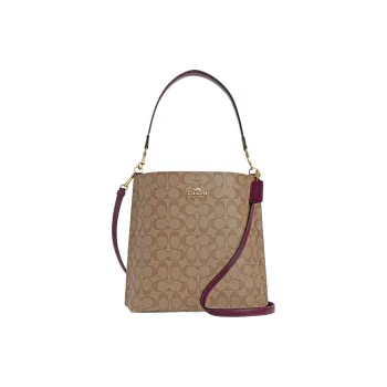 COACH Mollie Canvas With Leather Tote Bag, Shopping Bag, Crossbody Bag, Shoulder Bag Tubas Women's