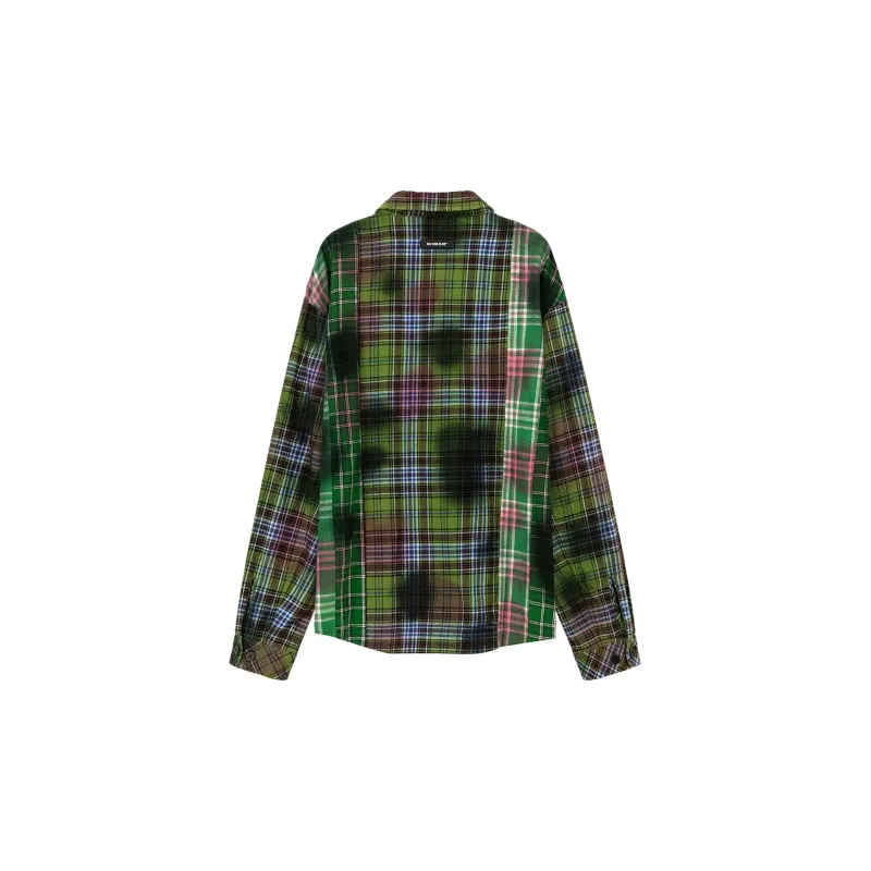 NO ONE ELSE Shirts Women's Green Plaid-1