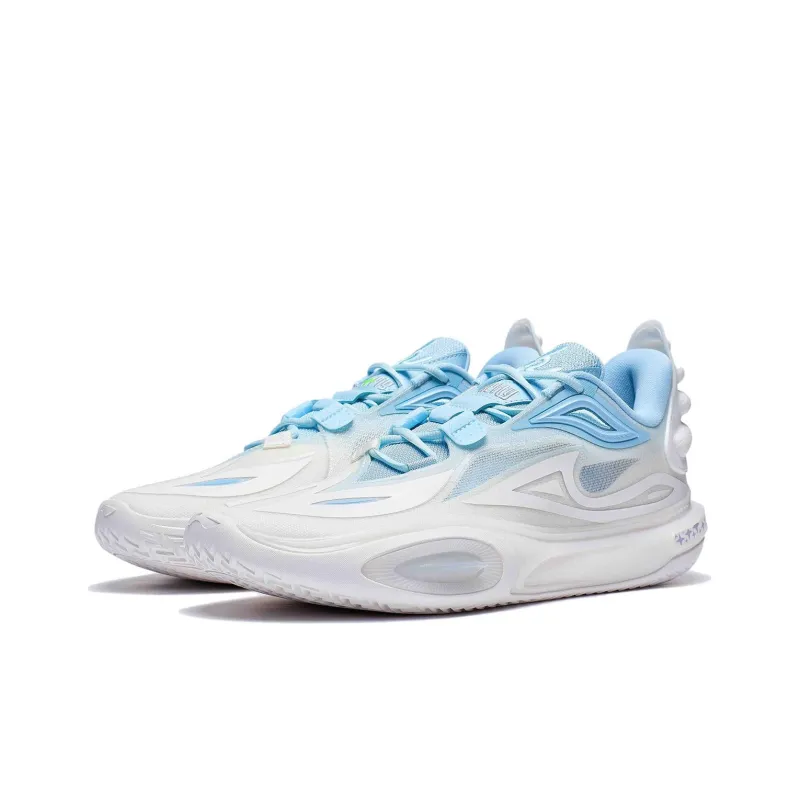 LiNing Wade All City 11 V2 Cushioning, Wear Resistant Low Top Basketball Shoes Men's Mist White-2