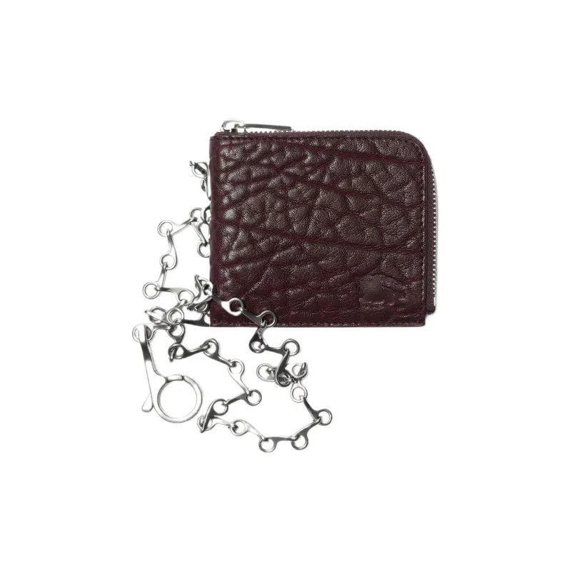 Burberry Leather Wallet Regular Men's Burgundy-0