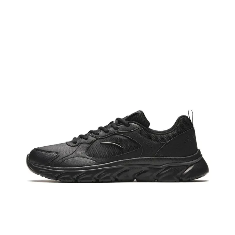 Anta Anti Slip And Wear Resistant Breathable Low Top Running Shoes Men's Black-0