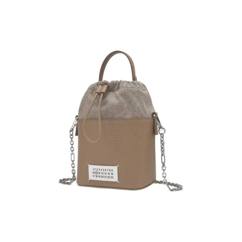 Maison Margiela 5AC Cow Leather Bucket Bag, Handbag, Shoulder Bag Trumpets Women's Brown-1
