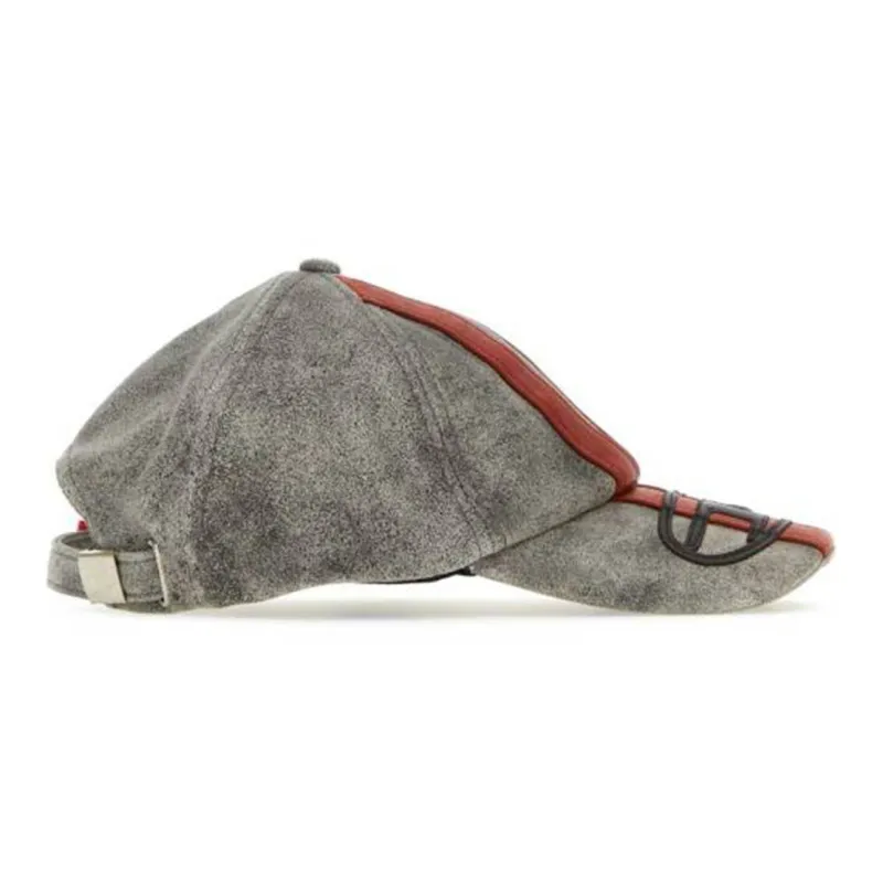 DIESEL C Olav Logo patch Leather Cap-3