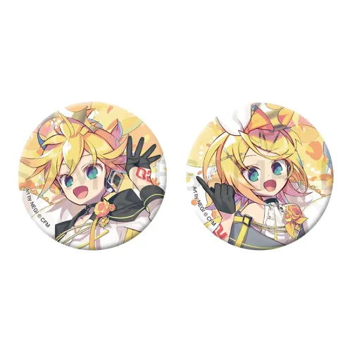 MOVIC VOCALOID Kagamine Rin & Kagamine Len Happy 14th Birthday Badge Combination A IP Merch