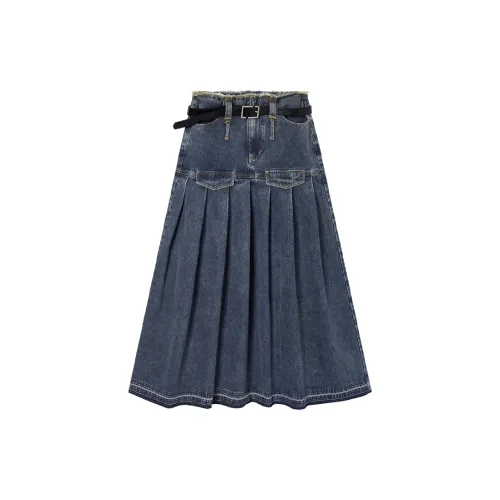 EPTISON WOMAN Denim Long Skirts Women's Denim Blue