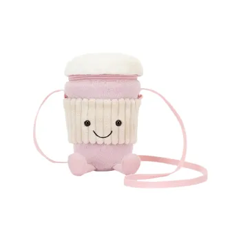 JELLYCAT Amuseables Coffee To Go Pink Bag Plush Toy