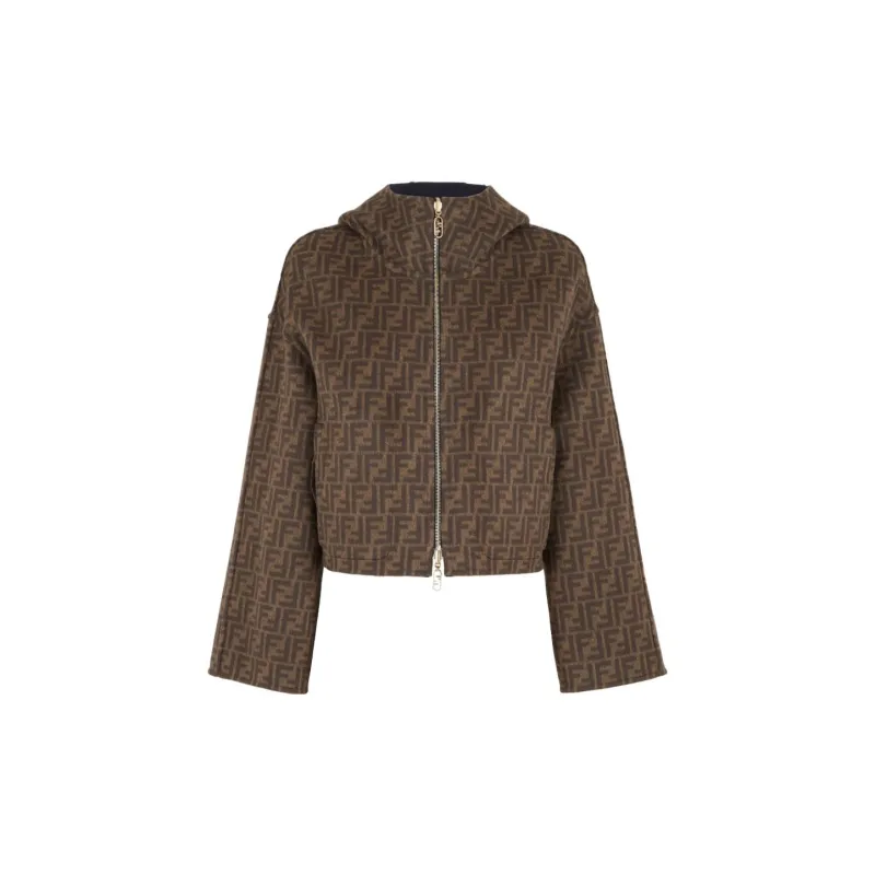 FENDI Jackets Coats Women's Marine Blue-1