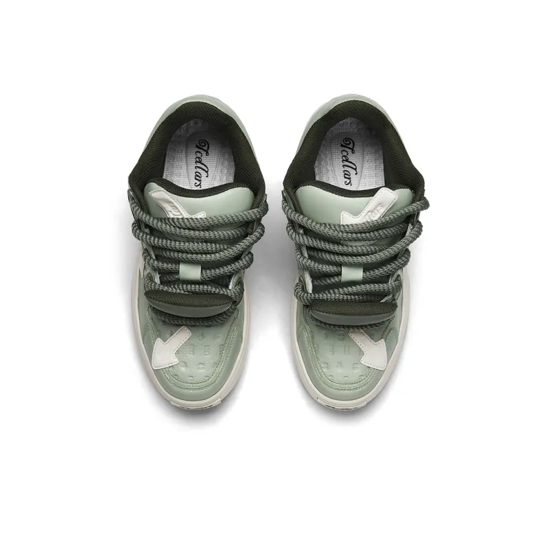 TCELLARS Low Top Skateboard Shoes Unisex Matcha Dull Green-4