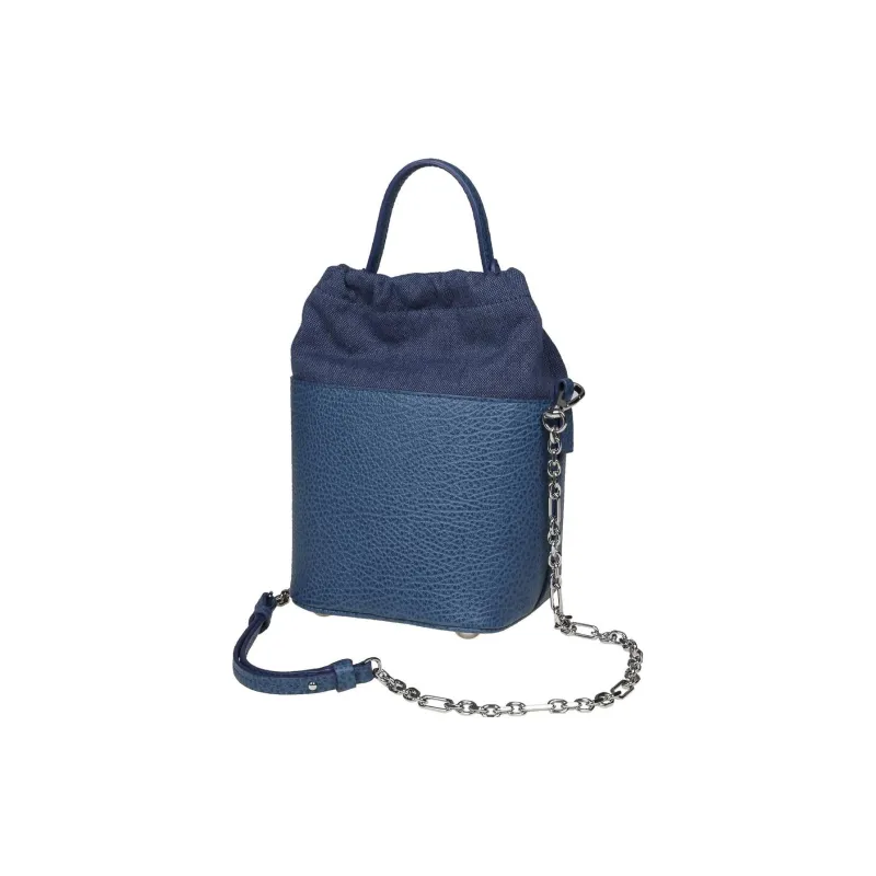 Maison Margiela 5AC Cow Leather Bucket Bag Shoulder Bag, Handbag Trumpets Women's Navy Blue-2