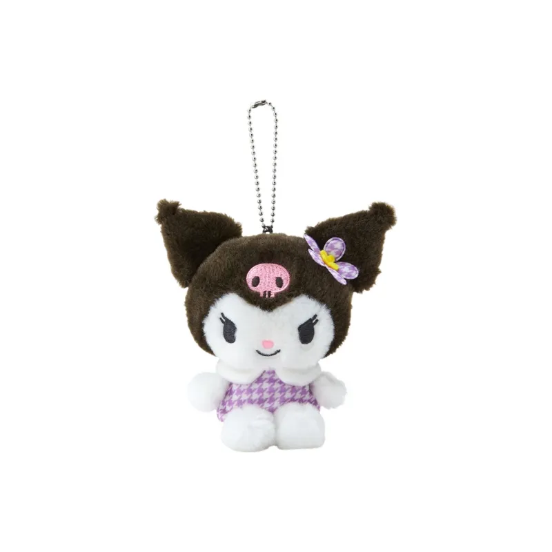 Sanrio Kuromi Multicolor Houndstooth Dolls Plush Pendant 14cm Height-0