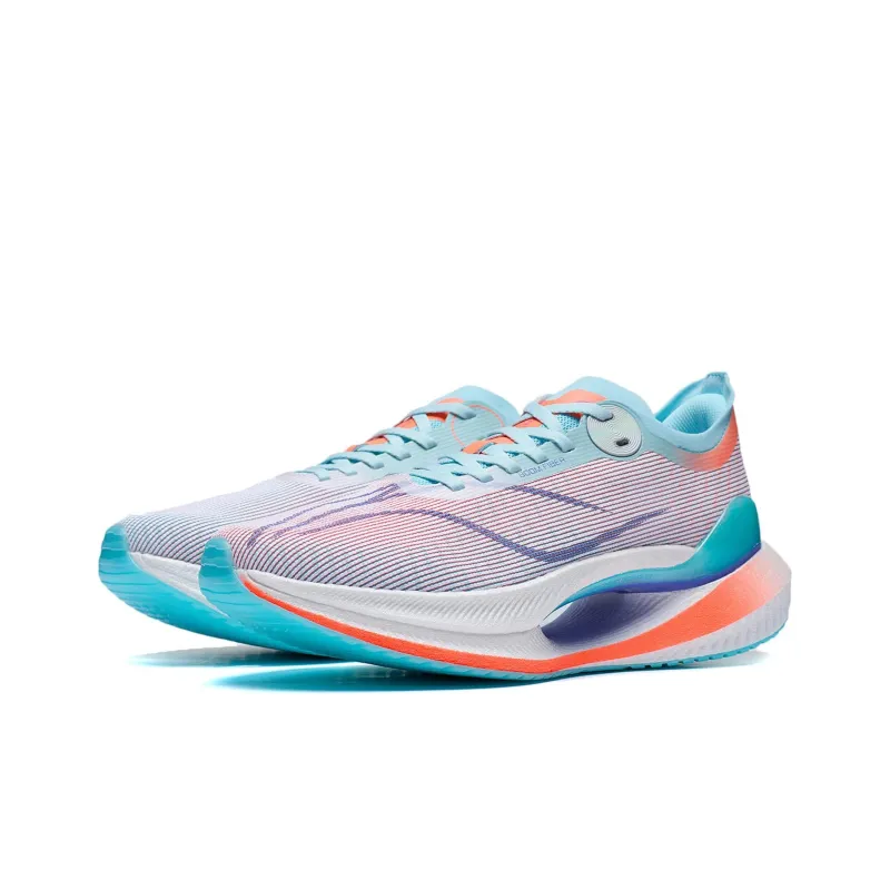 LINING Jueying 2 Essential Running Shoes Men Low Top Standard White/Light Wax Blue-2