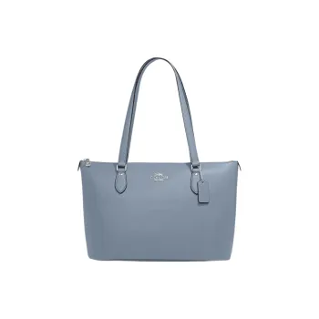 COACH Gallery Leather Tote Bag Shopping Bag Shoulder Bag Handbag Large Size Women's Blue