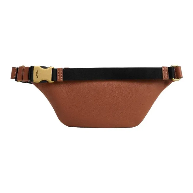 COACH X Disney Collaboration Leather One Shoulder Crossbody Fanny Pack Large Size Men's Umber With Classic Monogram-1