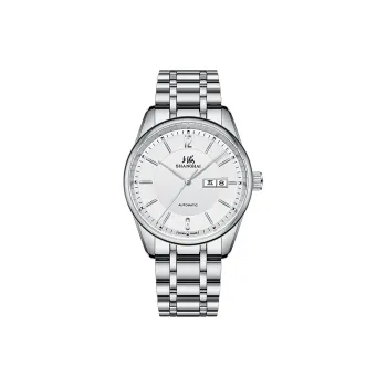 SHANGHAI National Collection Automatic Mechanical Movement Steel Strap Watch Men's Watches White Dial