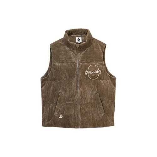 JACK&JONES Vests Men Dark Brown Bungee Cord