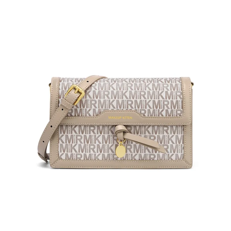 MAKEUP KITTEN Microfiber Synthetic Leather Shoulder Bag Crossbody Bag Regular Women's Ecru-1