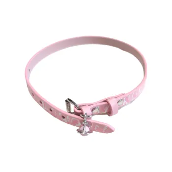 Vivienne Westwood Leather Necklaces Unisex Pink